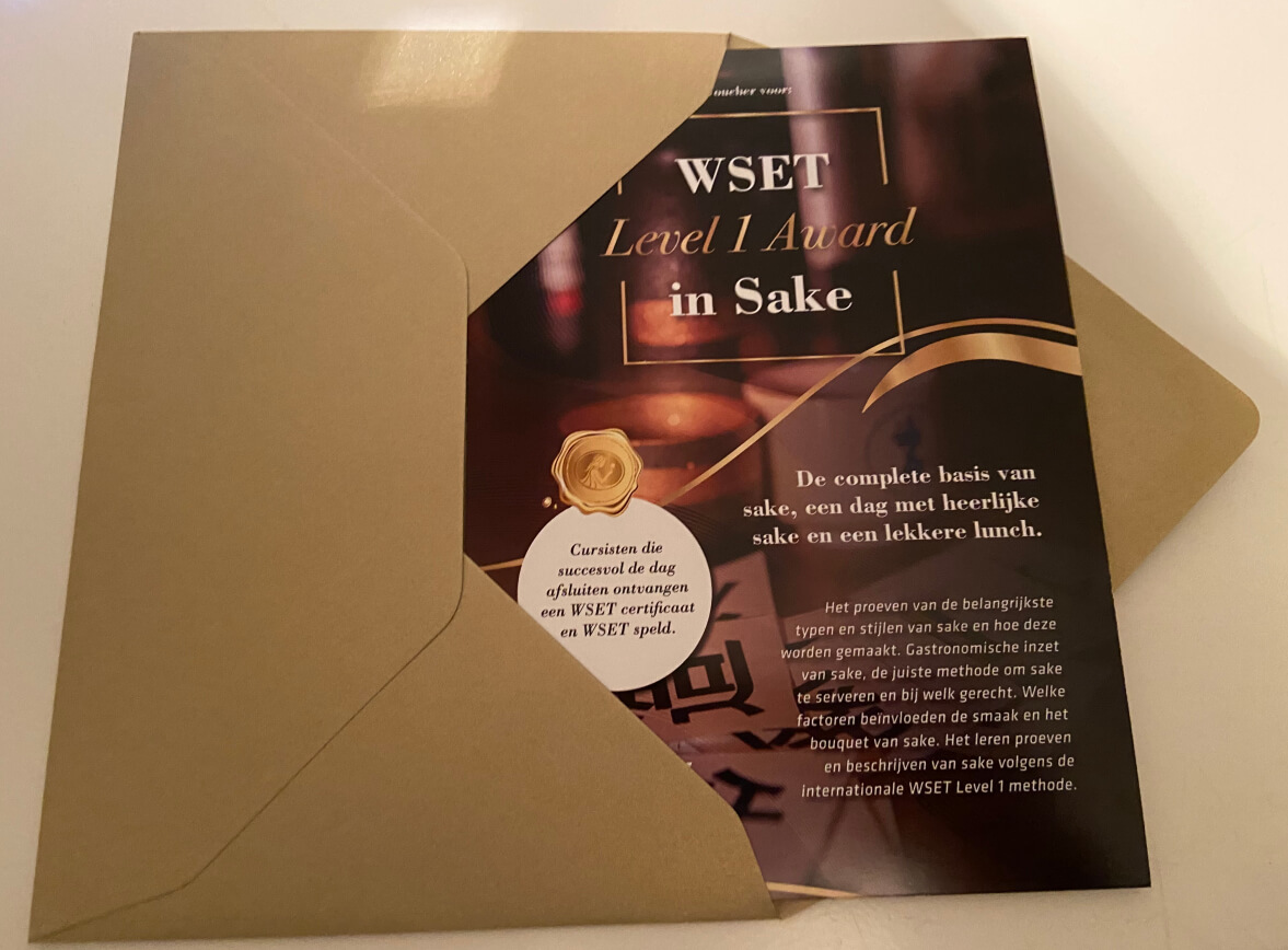 Sake dagcursus WSET Level 1 Award in Sake